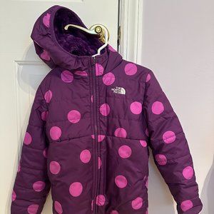 North Face Girls Reversible Mossbud Jacket, Size 6
